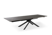 Tavolo allungabile con top ruggine e gambe nere 170/270x90x76h cm