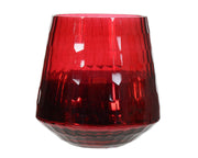Portacandele in vetro verde acqua L 38 x P 29 x H 27 Ø 8.5 cm