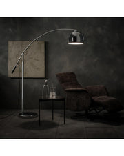 Lampada da terra Manhattan in metallo grigio STS