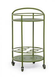 Carrello per bottiglie in acciaio Verde
