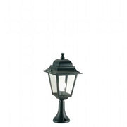 Lampada da esterno in alluminio pressofuso con diffusori in vetro trasparente - Altezza max 210mm - Potenza massima 100W nero