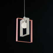 Sospensione moderna lampadario in ferro bianco rosa 25xh40 cm