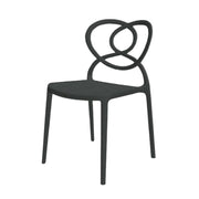 Sedia Lovely in Polipropilene Nera Resistente ai Raggi UV e all'Umidità L59 x P53 x H82