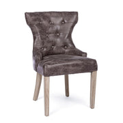 2x Sedia dark in tessuto stile classico