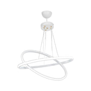 Lampada a sospensione Muso due anelli bianchi Led MDL4438 EFFEZ