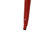 Tavolo in ferro Bristol con top in legno rosso