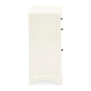 Cassettiera in legno tre cassetti Bianca AMABEL 40x32x h70 cm