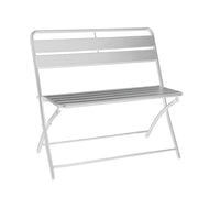 Panca giardino ferro Rovigo pieghevole bianco cm 94 x 51 x h 86