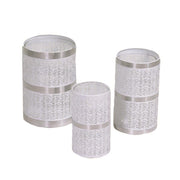 Lanterna metallo bianco 1-3 tonda cmø17x16h25,5