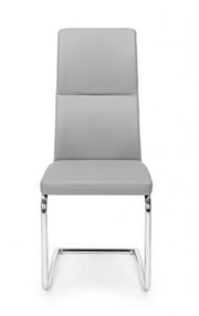 Sedia in ecopelle Grigio Chiaro THELMA 44x58x h104 cm
