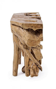 Consolle in legno di radice di Teak