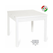 Tavolo pranzo Bianco Frassinato apribile libro in legno nobilitato cm 90x90/180