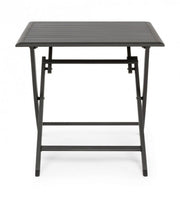 Tavolo da esterno pieghevole in alluminio Antracite ELIN 70x70x h71 cm