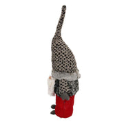 Fermaporta tessuto babbo natale grigio rosso cm20x12h61