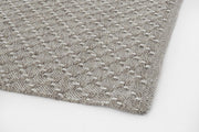 Tappeto da esterno grigio in fibra sintetica lavorato a mano 230x350