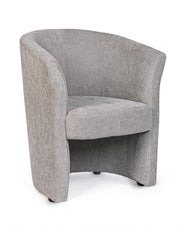 Poltrona in legno e tessuto Grigio Chiaro BELIZE 64,5x63x h76 cm