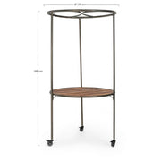 Espositore industriale con tetto e ruote D103X199h cm