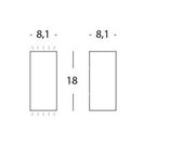 Applique 6W+6W Led 3000K  linea tower  biancooro