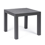 Tavolino antracite in alluminio stile industrial cm 50x50