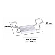 Sedile per vasca regolabile per disabili in alluminio bianco  19x26x65.5 cm