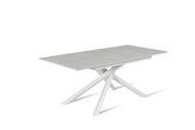 Tavolo allungabile cemento bianco-bianco 90 cm x 140- 190 cm H. 76 cm