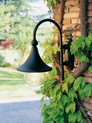 Lampada da esterno in alluminio pressofuso con diffusore trasparente - Altezza max 150mm - Potenza massima 60W ruggine