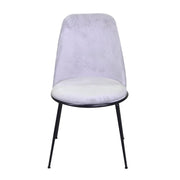 Sedia design  velluto e metallo  rotterdam grigio