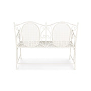 Panca pieghevole due posti in acciaio Bianca EMILY 115x60x h92 cm