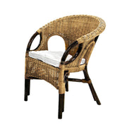 Poltrona giardino  lucrezia cm 60 x 60 x h 82/47 noce con cuscino