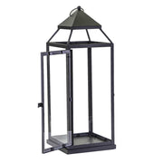 Lanterna metallo 1-3 nero quadro cm26,5x26,5h75