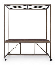 Tavolo industriale espositore con tetto 180x220h cm