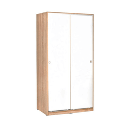 Armadio SWD4362024 con appendiabiti e ante scorrevoli bianco e rovere