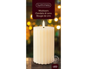 Candela LED Cera Intagliata Stabile H 14.8 Ø 7.5 cm