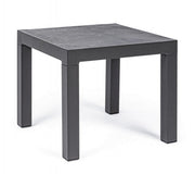Tavolino antracite in alluminio stile industrial cm 50x50