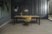 Tavolo allungabile rovere-nero 80 cm x 130- 290 cm H. 76 cm
