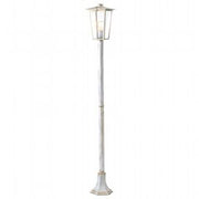 Lampada da esterno in alluminio pressofuso con diffusori in vetro trasparente biancooro