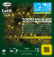Catena Nastro ø6cm NTLG 1000 MiniLED cavo Verde 4+30,5m Luci di Natale