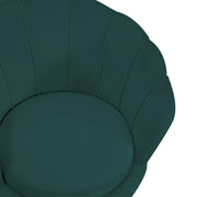 Poltrona velluto tulipan blu petrolio cm 73x72h77