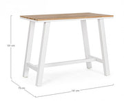 Tavolo Bar Skipper 131X73 Bianco Yk11