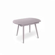 Tavolo allungabile in vetro temperato con top grigio 120/180x90h cm