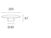 Applique 18W Led 3000K  linea head  grafite