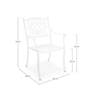 Sedia Con Bracciolo Ivrea Bianco Da Esterno