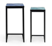 Set tavolini moderni arredo industrial pz 2