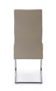 Sedia in ecopelle Tortora THELMA 44x58x h104 cm
