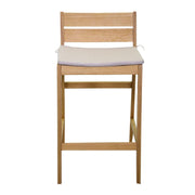 Sgabello legno con cuscini giardino cm 44 x 53 x h 64/85