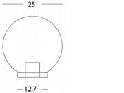 Lampada da esterno in termoplastico con sfera opale Ø 25cm nero