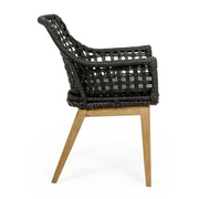 Sedia con braccioli Madison Nera