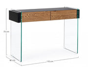 Consolle 2C Line Wood Nero110X40