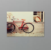 Stampa su vetro 70x70 cm con tela multicolore