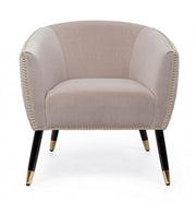 Poltrona rivestita stile atmosphere beige
